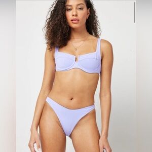 L*Space NWT Nancy Lee Bikini Bottom Bitsy Size L and Camellia top Wisteria L